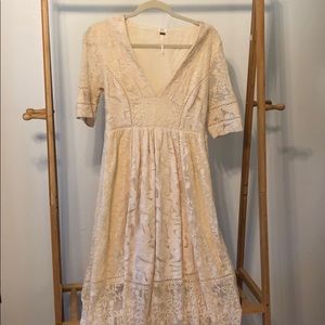 Free People Lace Midi Dress